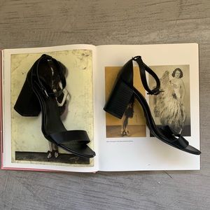 Black strapped heels